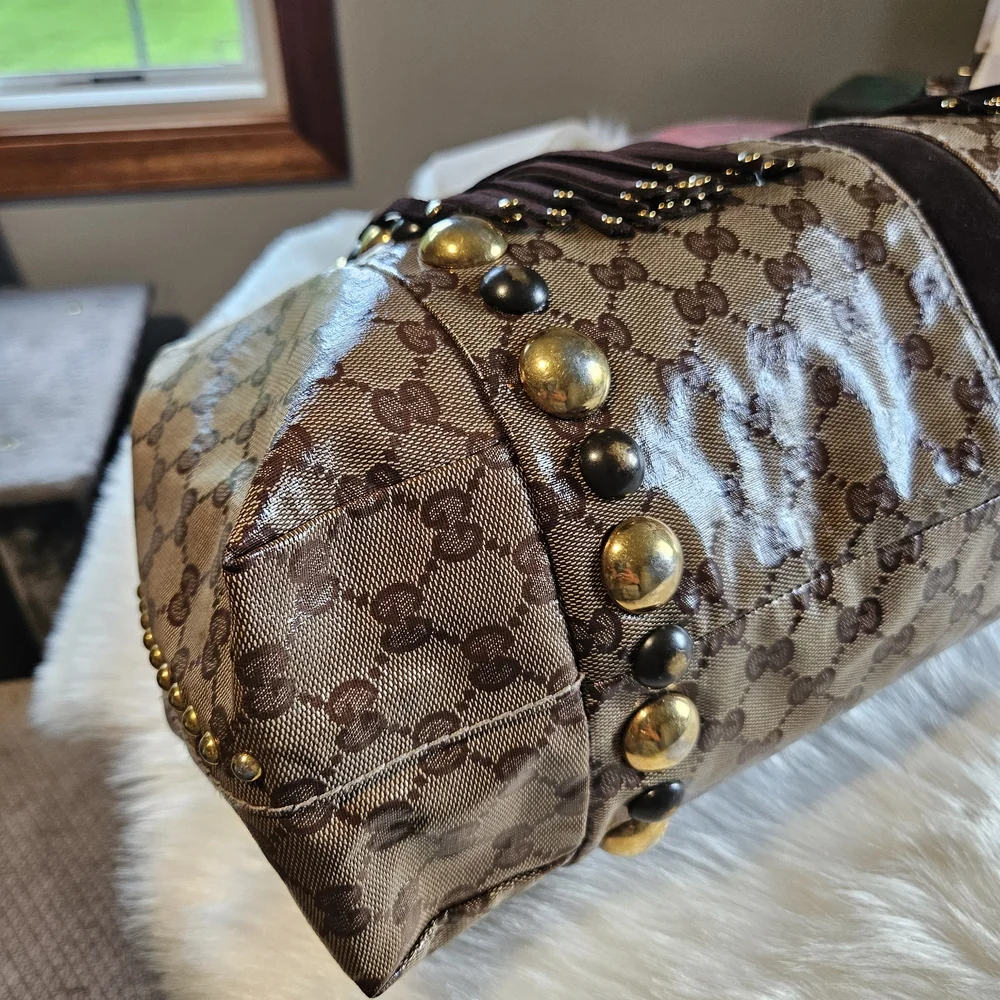 Gucci XL Crystal Fringe Babouska Hobk - Picture 9 of 16